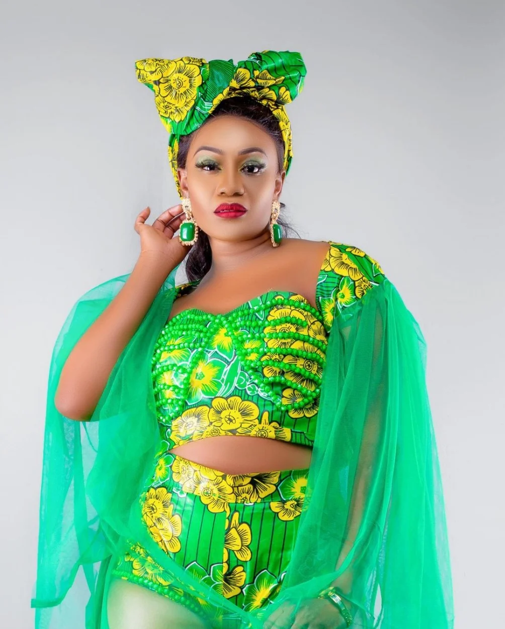 Mutale Mwanza Flaunts her New Look, Which she Called “The Green with Envy.“