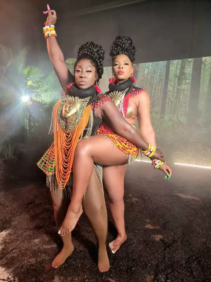 Spice and Yemi Alade flaunts sizzling thighs