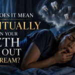 What Does It Mean Spiritually When You Dream Your Teeth Are Falling Out? Woman sleeping after dreaming about teeth falling out spiritually