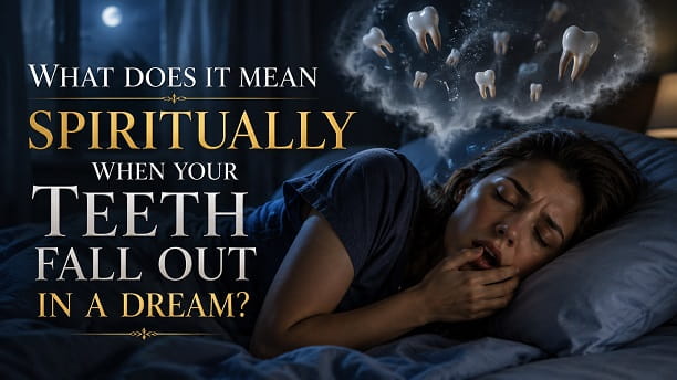 Woman sleeping after dreaming about teeth falling out spiritually