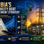 Zambia electricity debt management strategy infographic showing a $600 million African Development Bank loan, $1.36 billion eurobond buyback, National Grid Resilience Programme, improved electricity reliability, and economic growth through power sector investment.